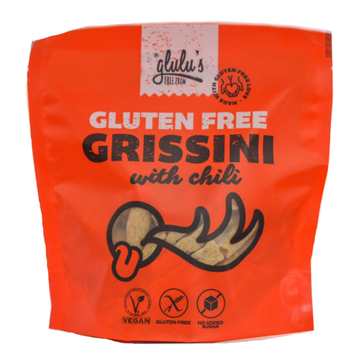 Glulu's Free From Cukormentes chilis grissini 100g - gluténmentes, vegán